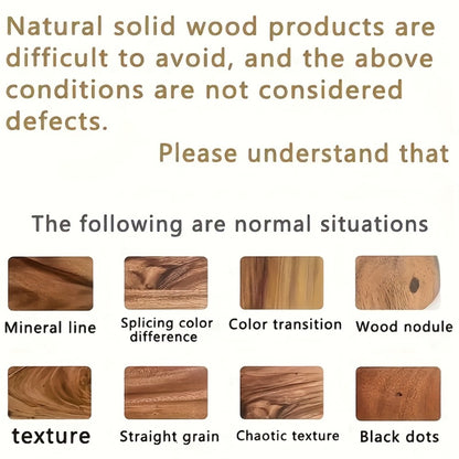 Acacia Wood Cutting Board Set 2-Piece Extra Thick Wooden Chopping Board with Non-Slip Handle for Meat Bread Cheese Reversible Kitchen Board Gift Set