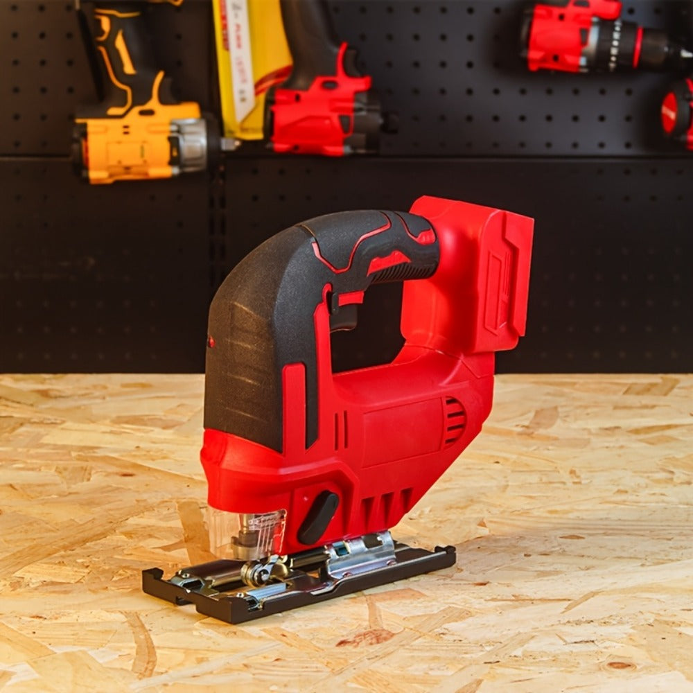 Cordless Jigsaw Tool with Brushless Motor - Variable Speed Bevel Angle 0-45° LED Light 3-Position Rail for Straight Lines Curves Circles Wood Cutting Power Saw (Battery Not Included)