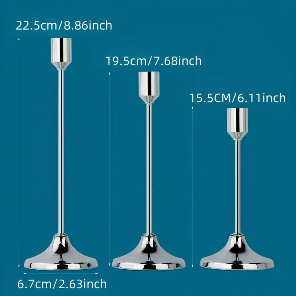 Metal Cone Candle Holders 30-Pack – Elegant Taper Candle Holder Set for Christmas, Halloween, Weddings & Parties – Polished Finish Tabletop Decor for Home, Hotel & Events
