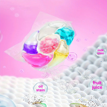 Laundry Detergent Pods 50 Count 6-in-1 Laundry Beads Stain Removal Long-Lasting Fragrance Freshening Beads Deep Clean Fabric Softening Brightening All-in-One Laundry Pods 1 Box