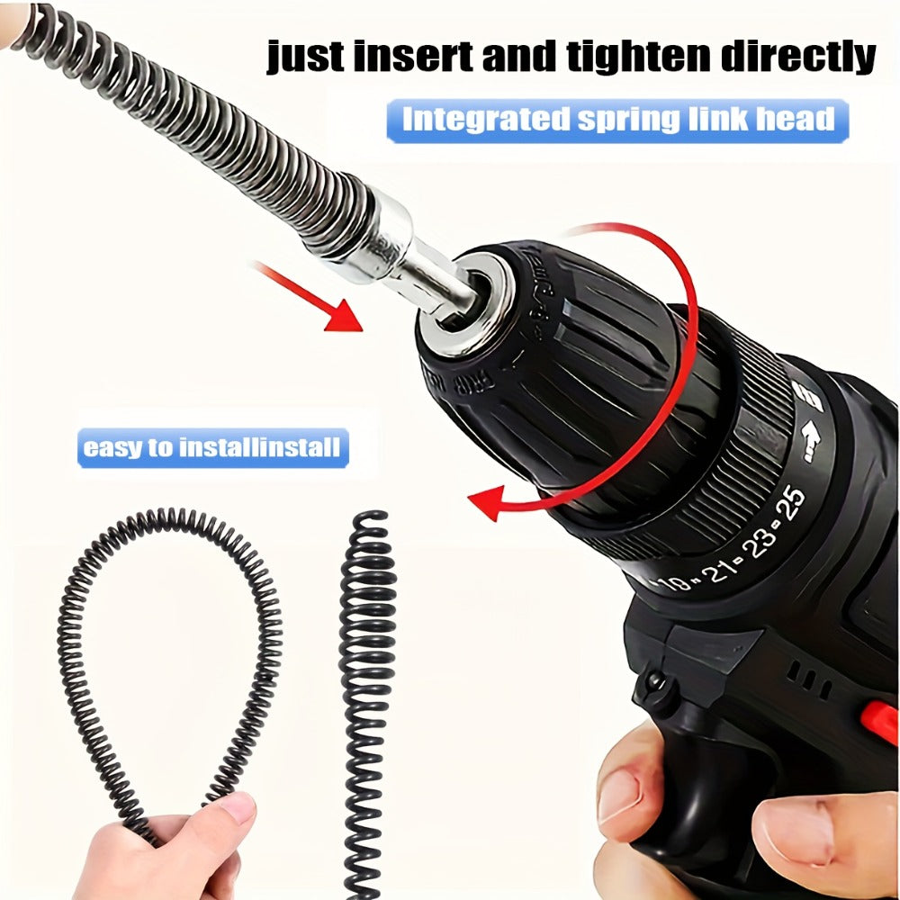 Drain Snake Pipe Unclogger 59 Inch Flexible Hair Clog Remover Tool for Sink, Toilet & Bathroom Drain – Reusable Plumbing Snake Drain Cleaner, Easy to Use