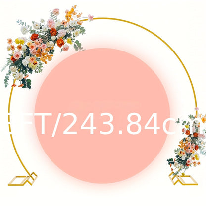 Metal Round Wedding Arch Backdrop Stand - Circular Balloon Arch Kit for Wedding, Birthday Party, Graduation & Ceremony Decoration (1-2 Pcs, No Balloons)
