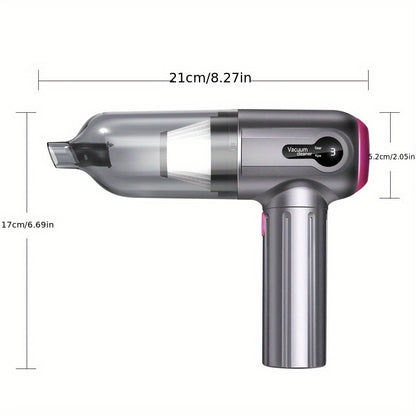 Cordless Handheld Car Vacuum Cleaner 15000PA - Rechargeable Portable Mini Vacuum with Brushless Motor, HEPA Filter, Air Blower & Pump Function, Small Hand Held Vacuum for Car Interior, Home & Pet Hair