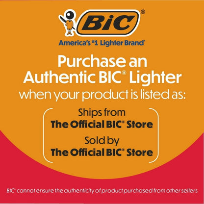 BIC Classic Maxi Pocket Lighters Assorted Colors 8-Count Tray - Reliable Everyday Lighter for Home, Candles, Camping & Outdoor Use