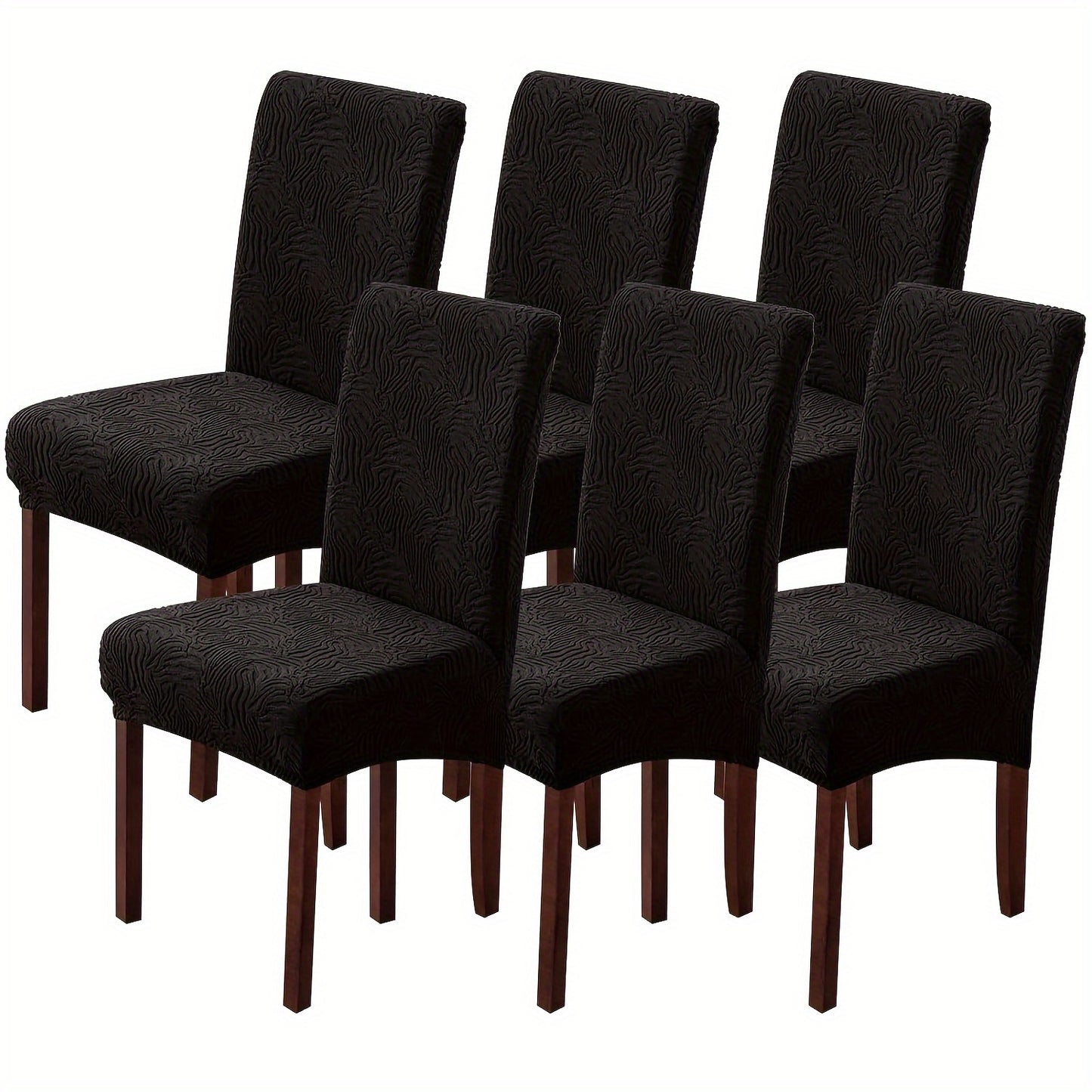 Dining Chair Covers Stretch Jacquard Slipcovers Removable Washable Chair Protector for Kitchen Hotel Restaurant Set of 4 or 6