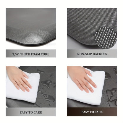 Anti-Fatigue Kitchen Mat 3/4 Inch Thick Non-Slip Foam Cushion Standing Desk Mat for Kitchen Office Laundry