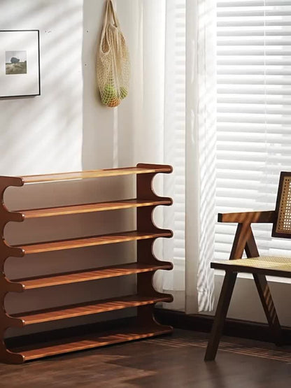 Bamboo Shoe Rack 3/5/6 Layer Freestanding Storage Organizer for Entryway, Dorm & Closet – Space-Saving Multi-Tier Shoe Shelf, Easy Assembly, Brown