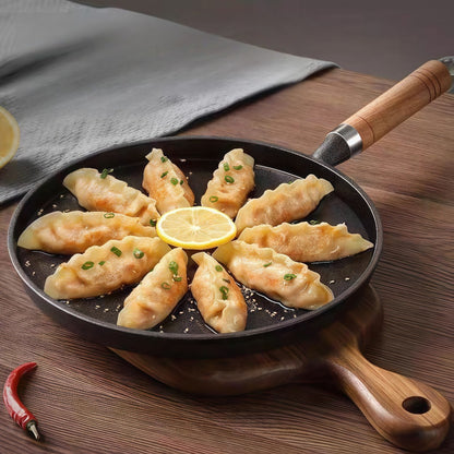 Cast Iron Skillet Non-stick Flat Pan 8.27/9.45/10.63 Inch for Pancakes Eggs & Crepes – Induction Gas Campfire Compatible Breakfast Griddle Pan for Indoor Outdoor Cooking