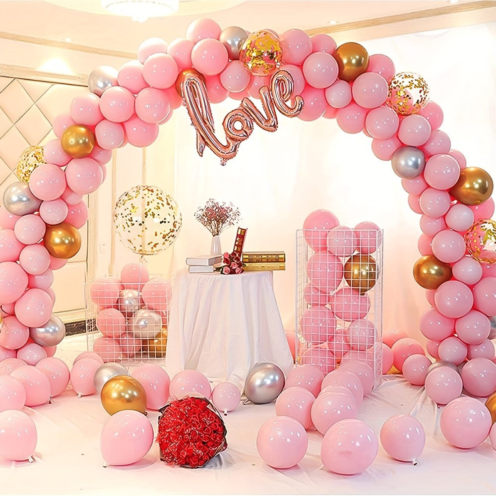 Balloon Arch Kit 10ft x 9ft with Stand & Pump – Large Adjustable Arch Stand, Water Fillable Bases for Wedding, Birthday, Christmas, Graduation Party Decor