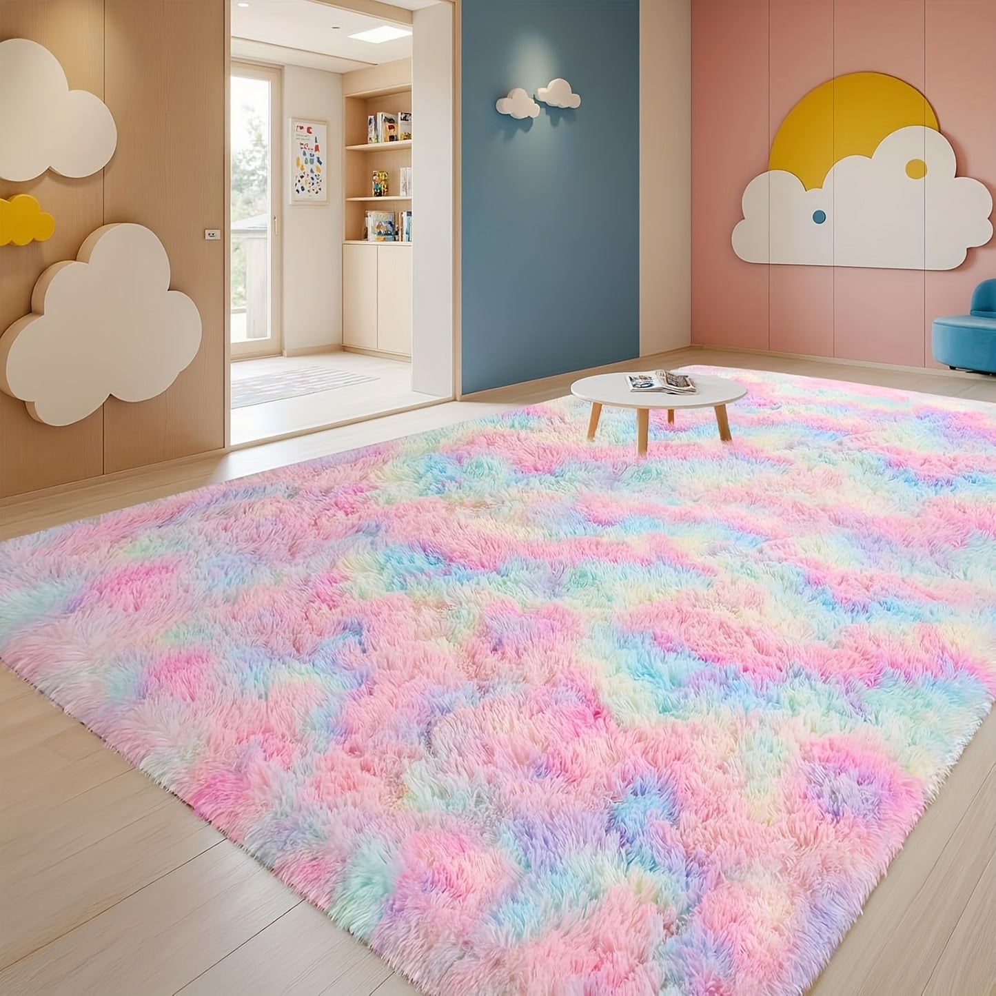 Fluffy Area Rug 8x10 Large Plush Shag Rug for Living Room Bedroom Non-Slip Soft Fuzzy Carpet Modern Home Decor Floor Mat Teen Dorm Room Decor