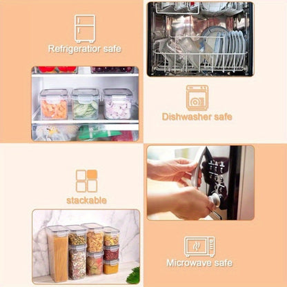 Pantry Storage Containers with Lids Labels and Markers - Airtight Kitchen Food Storage Set for Sugar Flour Pasta Grains Nuts Coffee Tea Beans Baking Supplies Organization
