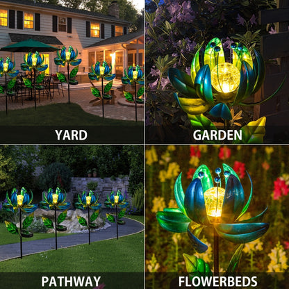 Solar Outdoor Windmill Light Rotating Garden Stake | Color Changing LED | Waterproof Solar Garden Light | Spinning Windmill Lamp for Patio Lawn Yard Pathway Decoration | Purple Blue