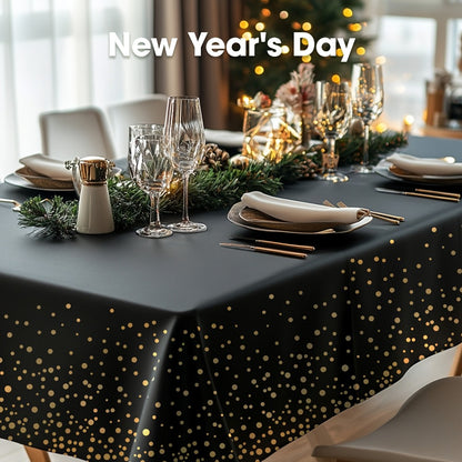 Disposable Tablecloths 54x108 Inch Rectangle Plastic Table Cover PEVA Waterproof Party Table Cloth 6 Pack for Birthday Picnic Holiday