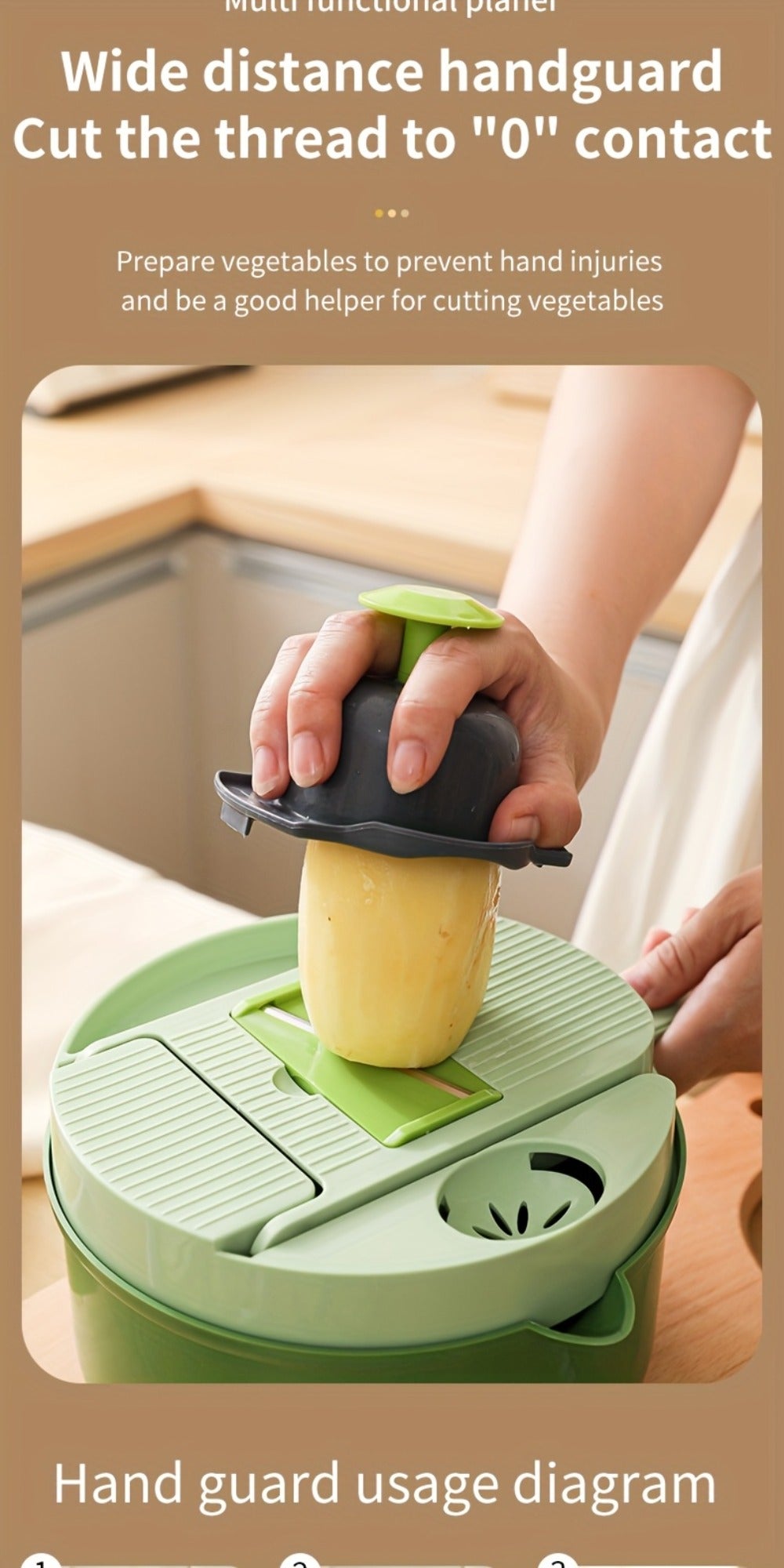 Vegetable Chopper 16-in-1 Heavy Duty Manual Food Processor with Container – Onion Dicer, Potato Slicer, Garlic Mincer, Carrot Cutter, Multi-Function Kitchen Veggie Chopper for Tomato, Pepper, Cucumber