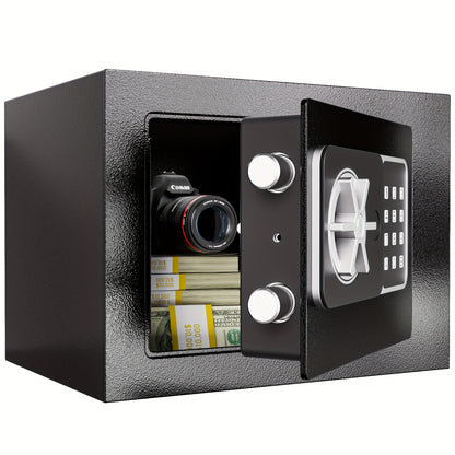 Fingerprint Safe Box with Password and Key Lock 0.3 0.8 1.13 1.71 Cu Ft Home Security Safe for Money Documents Passports Jewelry Bedroom Office Bedside Electronic Combination Lock Steel Safe