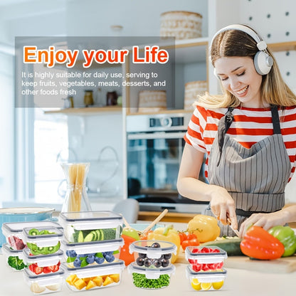 Airtight Food Storage Container Set 16/28/48 Pcs with Secure Lids, Sealed Plastic Containers for Pantry Organization, Kitchen, Travel & Outdoor Picnics – Includes Labels & Markers