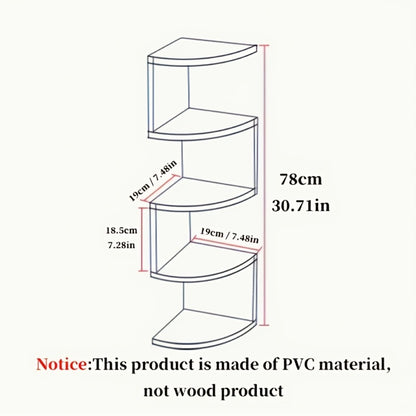 Corner Wall Shelf 3-5 Tier Floating Hanging Corner Shelf Wall Mounted Storage Organizer for Living Room Bedroom Kitchen Bathroom Office