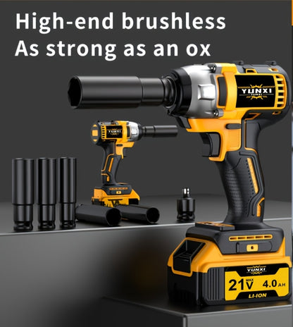 Cordless Impact Wrench Set with Charger Lithium-Ion Portable Electric Wrench Quick Charge for Home Automotive Repair Maintenance DIY Power Tool Kit