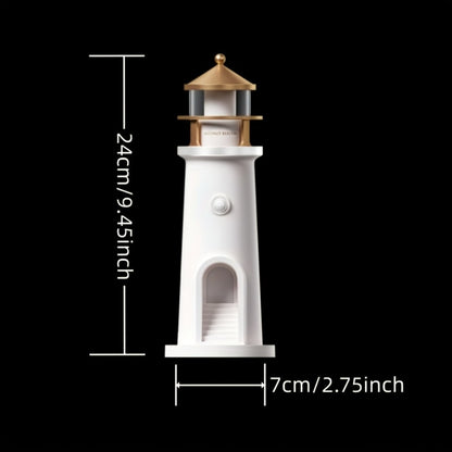Moon Lighthouse Projector Night Light – Motion Sensor LED Lamp with USB Charging, Always-On Mode, Moonlight Ocean Projection, Decorative Ambient Light & Unique Gift for Home Bedroom Decor