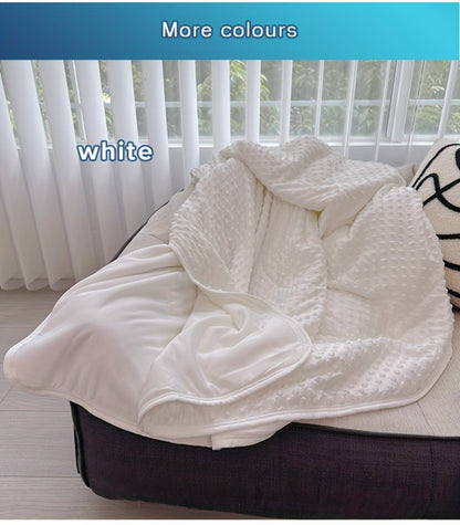 Cooling Blanket for Summer – Breathable Lightweight Throw with Soundwave Embossed Striped Design, 100% Polyester Machine Washable Blanket & Shawl for Bed, Sofa & Travel (Multiple Colors & Sizes)