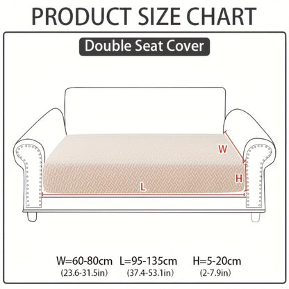 Jacquard Stretch Sofa Cover Non-Slip | Elastic Wear-Resistant Couch Slipcover, Polyester Jacquard Fabric, 1 to 4 Seat Sectional L-Shape, Armrest Backrest, Machine Washable