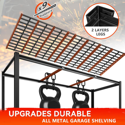 Heavy Duty 5 Tier Metal Shelving Unit Adjustable Up to 3000LBS for Garage Workshop Commercial Storage Rack No Bolt Easy Assembly Black