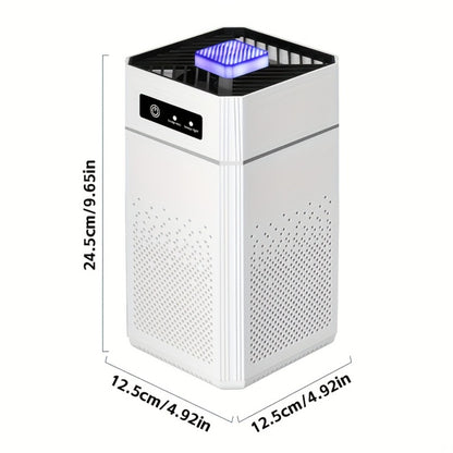 Portable Negative Ion Air Purifier with HEPA Filter, USB Powered Desktop Air Cleaner Removes Odors Dust Smoke Pollen, 51-150 m³/h Airflow, Compact Air Purifier for Bedroom Office Car Travel