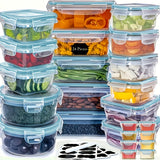 Blue 48-piece set (24 containers + 24 lids)