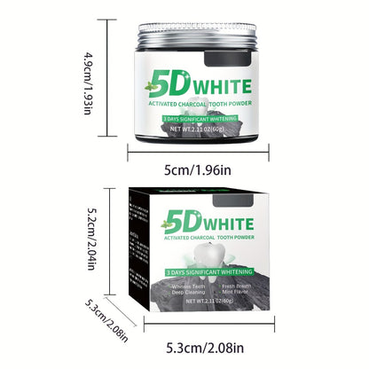Bamboo Charcoal Tooth Powder 30g Whitening Teeth Powder with Mint Extract Stain Removal Fresh Breath Deep Cleansing Natural Activated Charcoal Toothpowder for Whiter Teeth Daily Oral Care