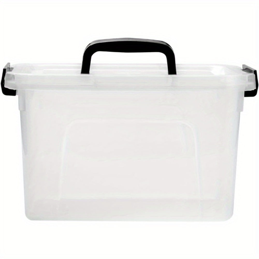 6-Pack Clear Storage Boxes with Latches & Lids – 6 Quart Stackable Plastic Organizer Containers for Home, Bedroom, Bathroom & Kitchen