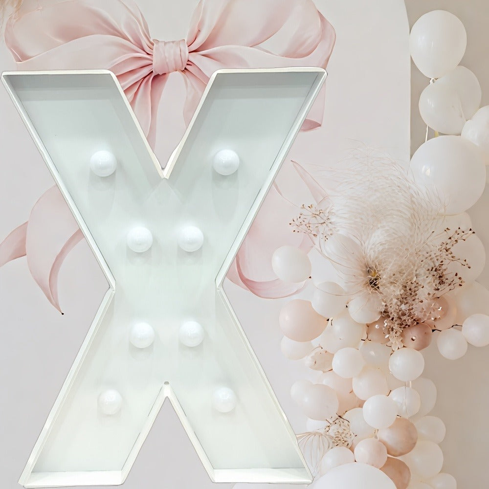 Marquee Letter Lights 3ft LED Light Up Letters for Weddings, Proposals & Celebrations - Cool White Lighted KT Board DIY Display Frame