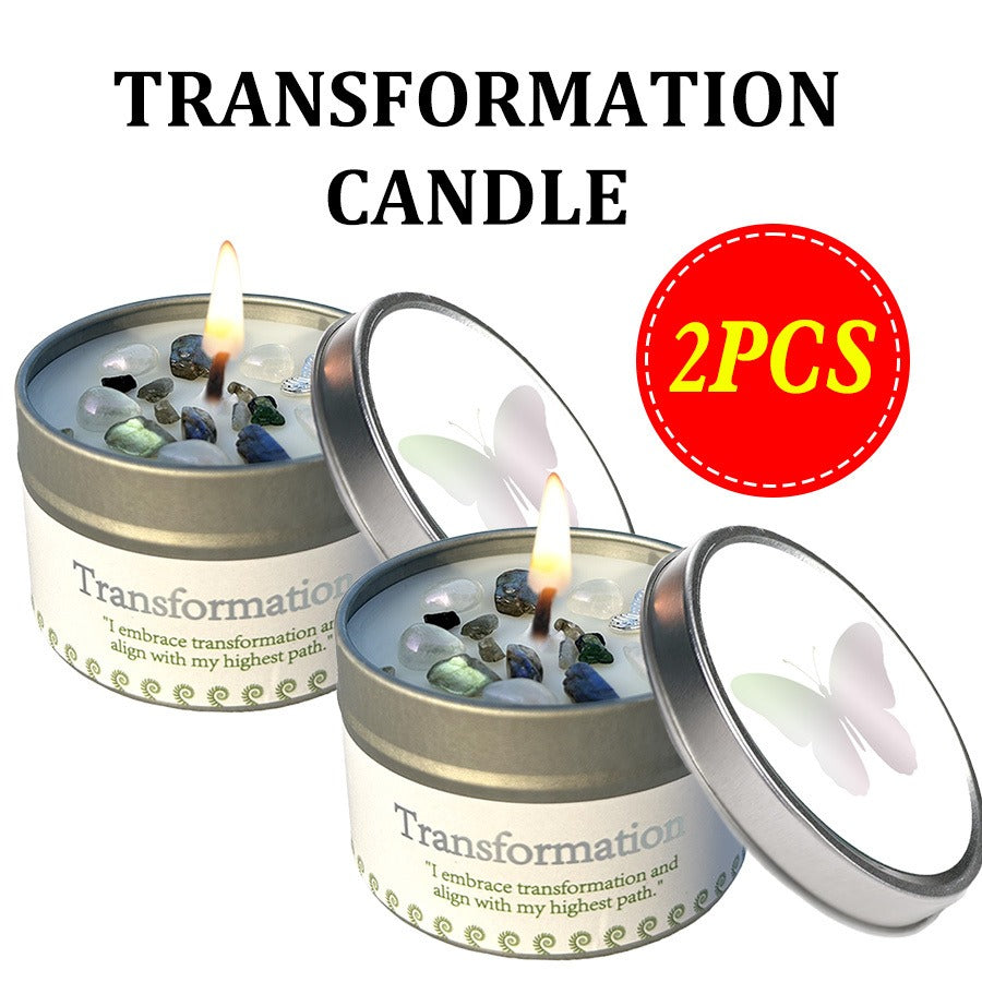 Manifestation Candles Scented Soy Wax with Golden Crystal – Law of Attraction Abundance Candle for Meditation, Yoga & Focus | Spiritual Gift for Women with Guidance Card | Christmas, Birthday, New Year
