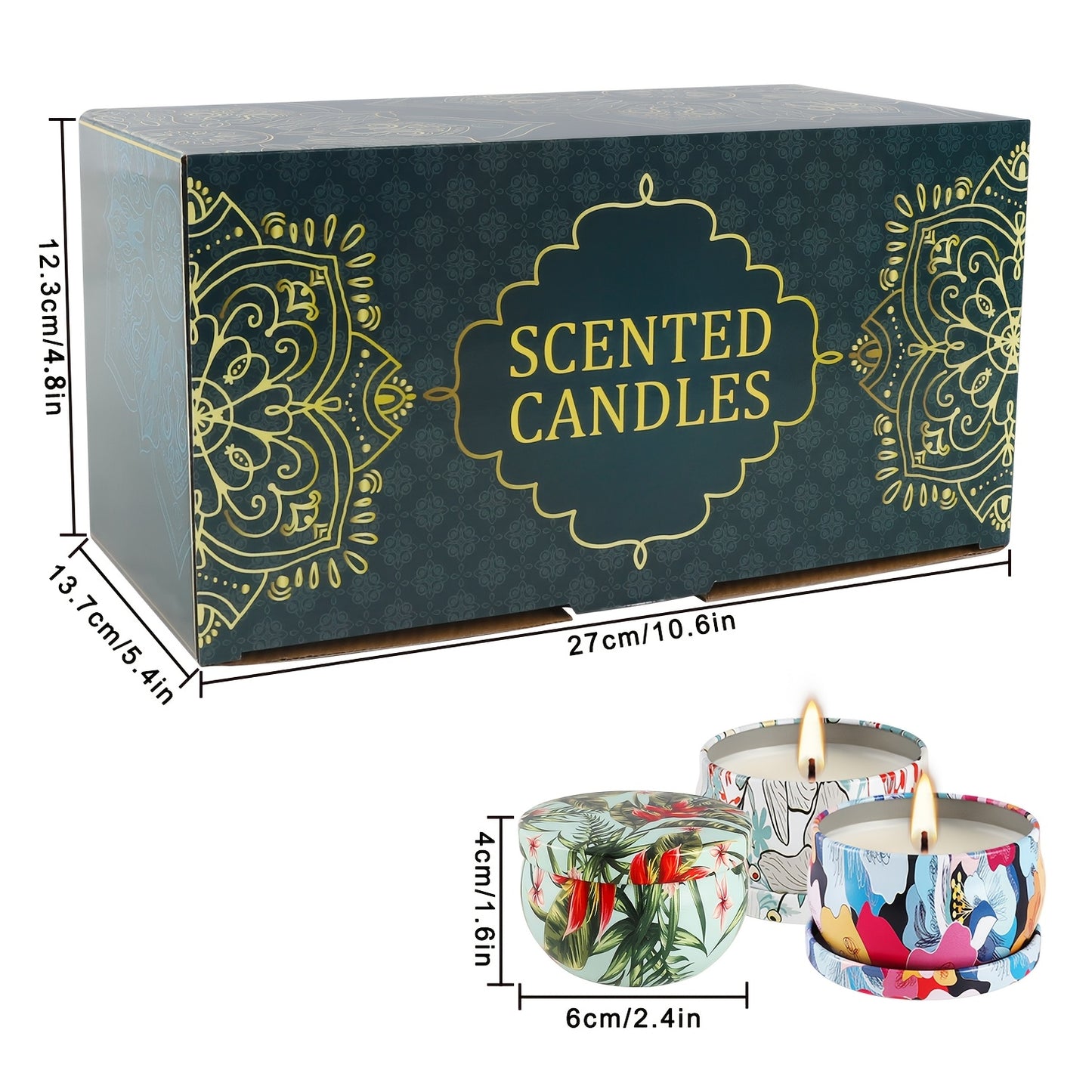 Scented Candles Set of 24 – Soy Wax Candles with Essential Oils, 2.5 Oz Travel Size Candle Gift Set for Women, Rain Scent for Home Decor, Aromatherapy, Birthday, Valentine's Day & Holiday Gifts