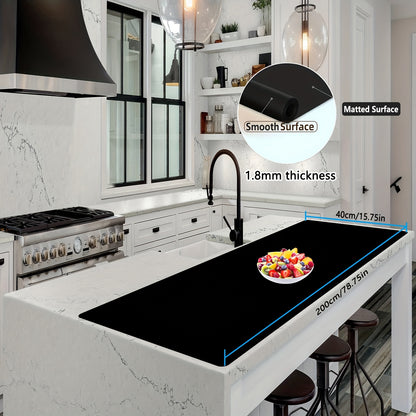 Extra Large Silicone Mat for Kitchen Counter – Nonslip Heat Resistant Countertop Protector, Nonstick Waterproof Craft Mat & Placemat, Multiple Sizes & Colors