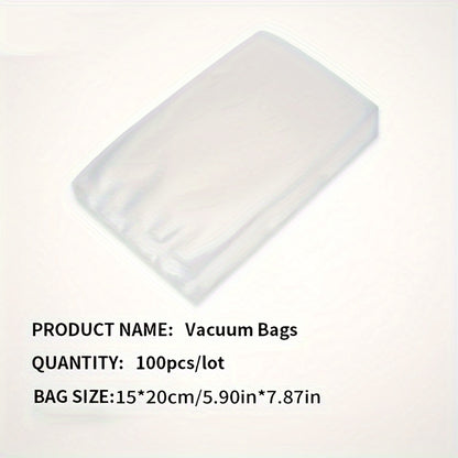 Micro Perforated Food Storage Bags 100 Pack - Breathable Ventilated Produce Bags for Fruits Vegetables Meat and Seafood, Refrigerator Fresh Keeping Bags for Longer Freshness, Available in 7 Sizes
