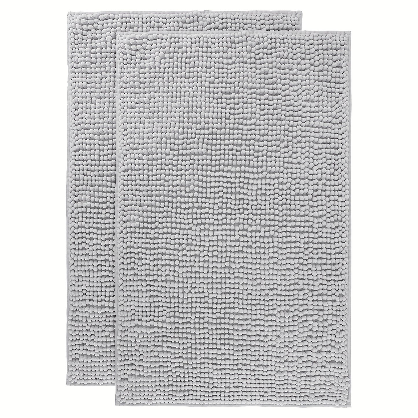 Chenille Bath Rug Extra Thick Soft Absorbent Non-Slip Bathroom Mat Machine Washable, Multiple Sizes & Colors