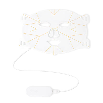 LED Face Mask 7 Color Light Therapy Photon Skin Rejuvenation Mask Portable Silicone Beauty Device USB Rechargeable Anti-Aging Acne Wrinkle Treatment for Women Men Black White