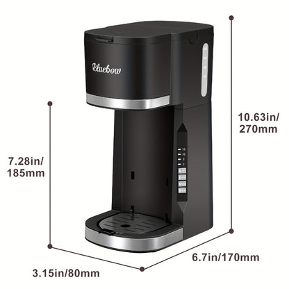 Single Serve Coffee Maker 3-in-1 – Hot & Iced Coffee Machine Compatible with K-Cup Pods, Ground Coffee & Tea, 6-12 oz Brew Sizes, Iced Tea Maker, Compact Countertop Brewer – Black (CM6080/CM6070)