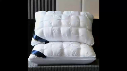 Hotel Quality Pillow Soft Polyester Fiber Deep Sleep Neck Support - No Collapse All Season Machine Washable Satin Cover Zipper Closure White Grey 1pk 4pk Bed Pillow for Home Hotel Bedroom