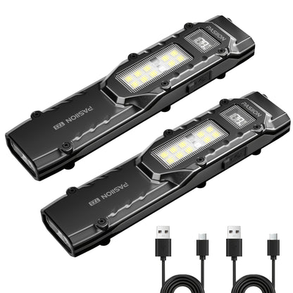 EDC Tactical Flashlight 1500 Lumen USB Rechargeable | Flat Slim Pocket Flashlight High CRI 5 Modes Red Warning Light | Camping Emergency Outdoor Work Gift for Men