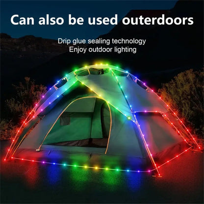 RGB Smart Fairy String Lights with App & Remote Control, Music Sync, IP65 Waterproof, USB Powered Multicolor LED String Lights for Bedroom, Outdoor, Christmas, Party, Wedding Decoration
