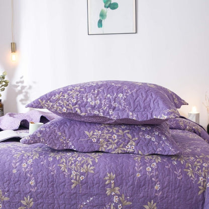 Floral Quilt Set Lightweight Bedspread Coverlet 2 or 3-Piece, All Season Hypoallergenic Breathable Paisley Patchwork Print Quilt for Bedroom Guest Room Dorm RV Cabin, Twin Queen King, Shabby Chic