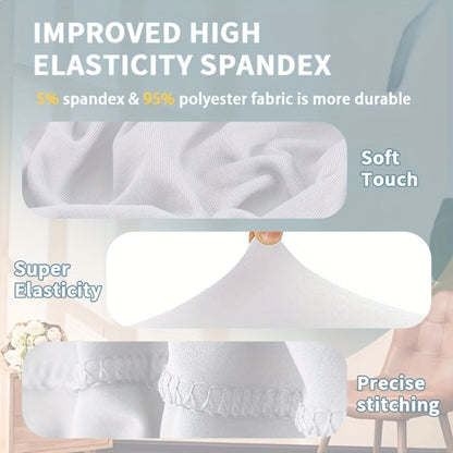 Spandex Chair Covers Bulk, Elastic Stretch Universal Fit Banquet Chair Protectors — Machine Washable Wedding Chair Covers for Weddings, Parties, Banquets & Events | Black & White | 30-150 Pack