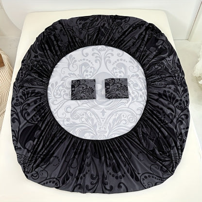 Gothic Skull Fitted Sheet Set 3-Piece – Victorian Baroque Halloween Bedding | 1 Deep Pocket Fitted Sheet + 2 Pillowcases | Machine Washable Hypoallergenic Polyester | Twin Full Queen King