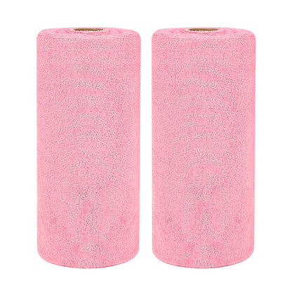 Microfiber Cleaning Cloths Reusable Paper Towel Roll Replacement – Washable Absorbent Tear-Away Dishcloths for Kitchen, Bathroom & Car | Eco-Friendly Rags 50 or 100 Pack, 12x12 Inch