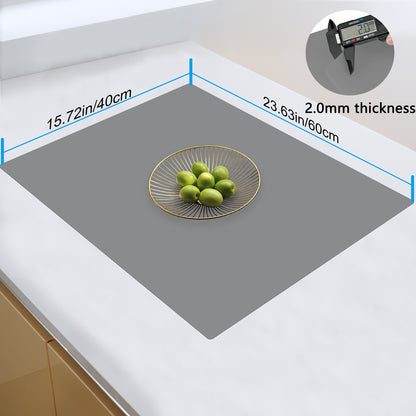 Extra Large Silicone Mat for Kitchen Counter – Nonslip Heat Resistant Countertop Protector, Nonstick Waterproof Craft Mat & Placemat, Multiple Sizes & Colors
