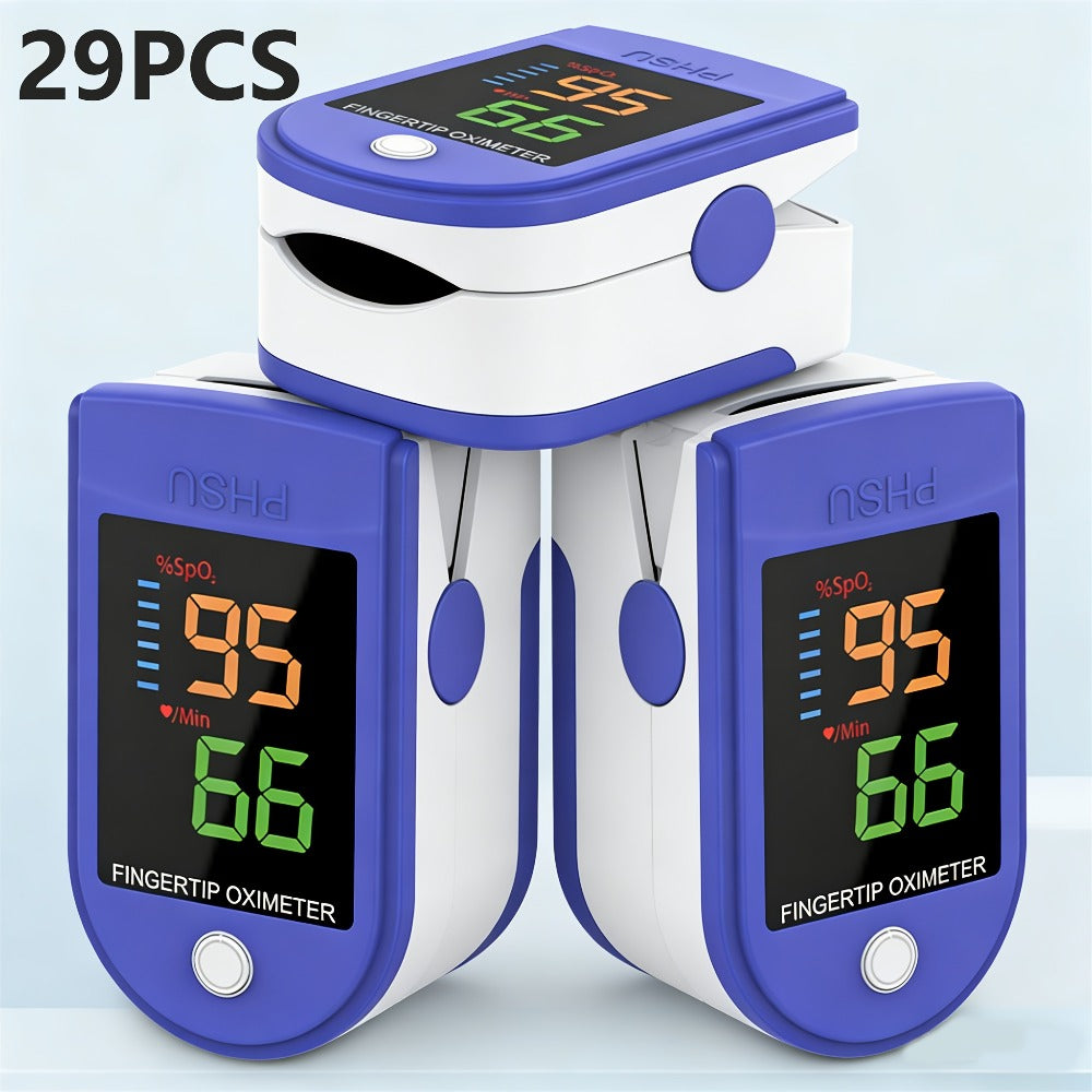 Finger Pulse Oximeter with Large Display, Athletic & Aviation Grade Blood Oxygen Saturation Monitor, Accurate SpO2 & Heart Rate Meter for Sports Fitness Home Health Monitoring – Available in Sets