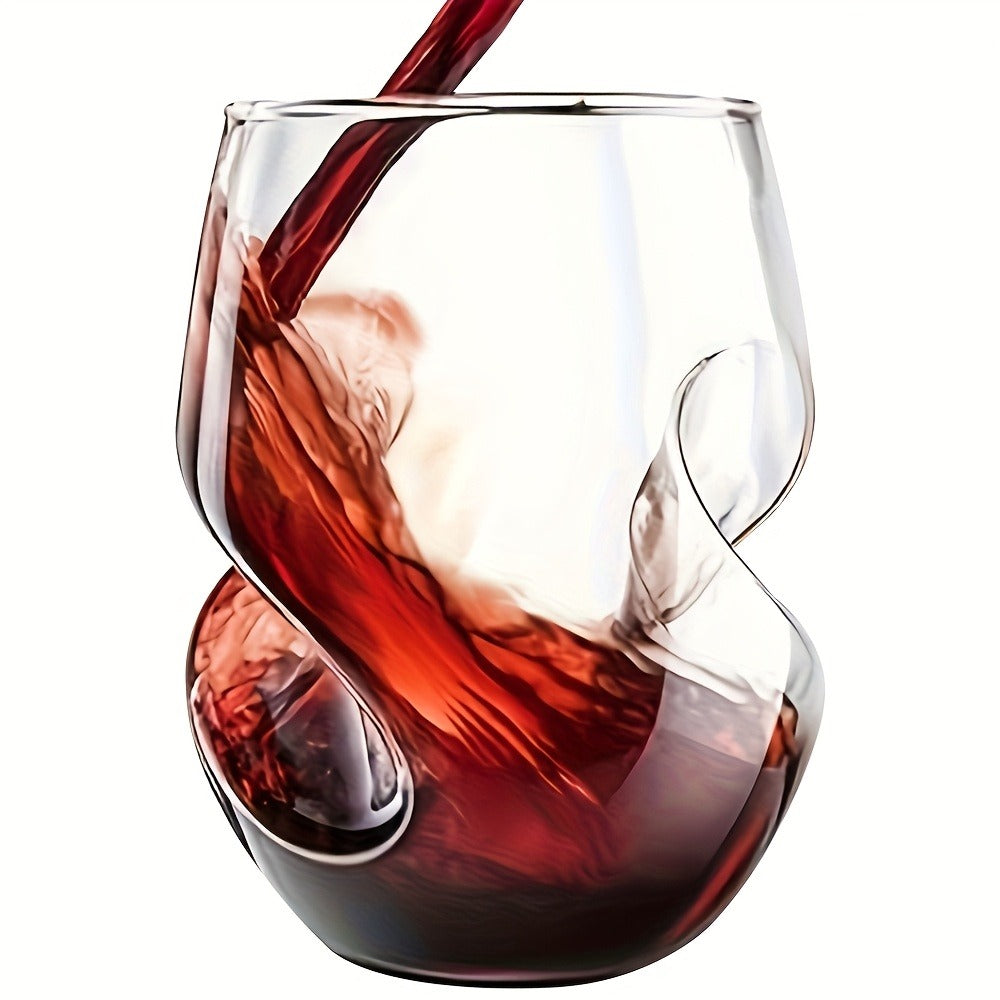Borosilicate Drinking Glasses Set of 2 – 16 Oz Elegant Curved Glassware for Wine, Iced Coffee, Mojitos, Juice & Whiskey – Perfect for Parties, Weddings, Picnics & Gatherings