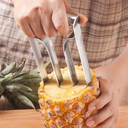 Pineapple Corer Slicer Stainless Steel – Easy One-Step Pineapple Cutter with Comfortable Grip for Home Kitchen Restaurant Use, Removes Core & Slices into Rings (1pc / 2pcs)
