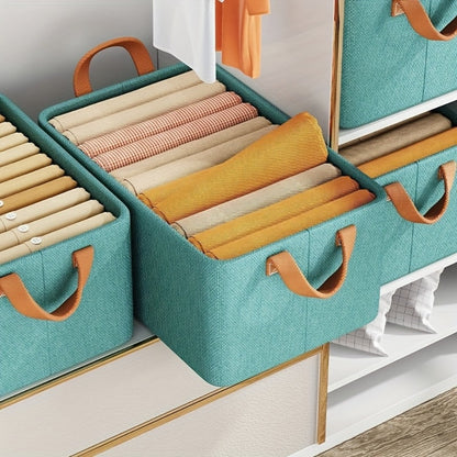 Foldable Storage Boxes with Clear Lids & Handles Large Collapsible Organizer Bins for Clothes, Blankets & Bedding – Bedroom, Wardrobe & Under Bed Storage, 4 or 6 Pack